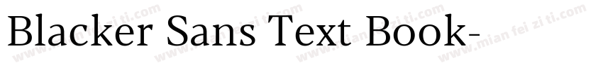 Blacker Sans Text Book字体转换